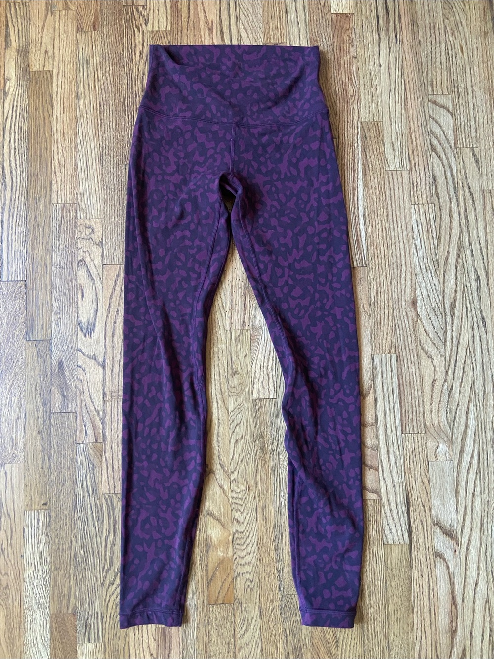 lululemon athletica Burgundy Leopard Print Leggings